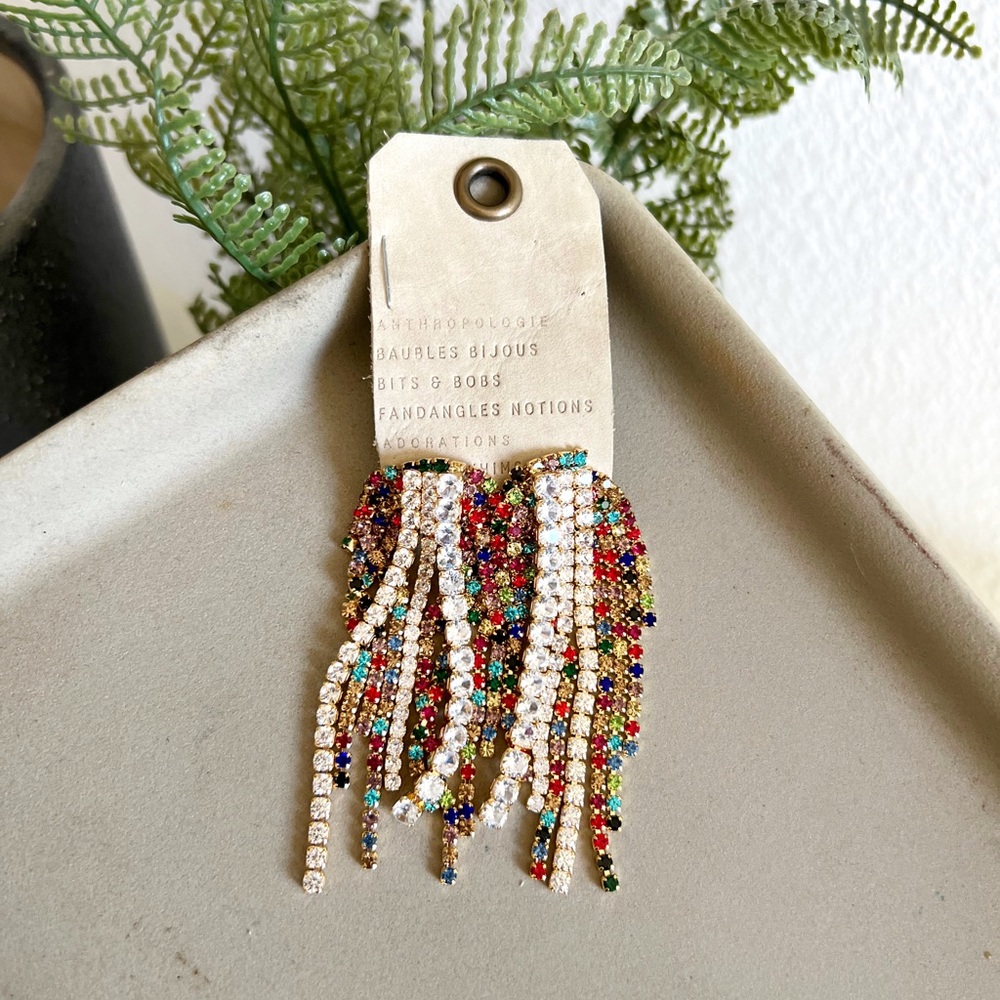 Anthropologie Multicolor Beaded Earrings